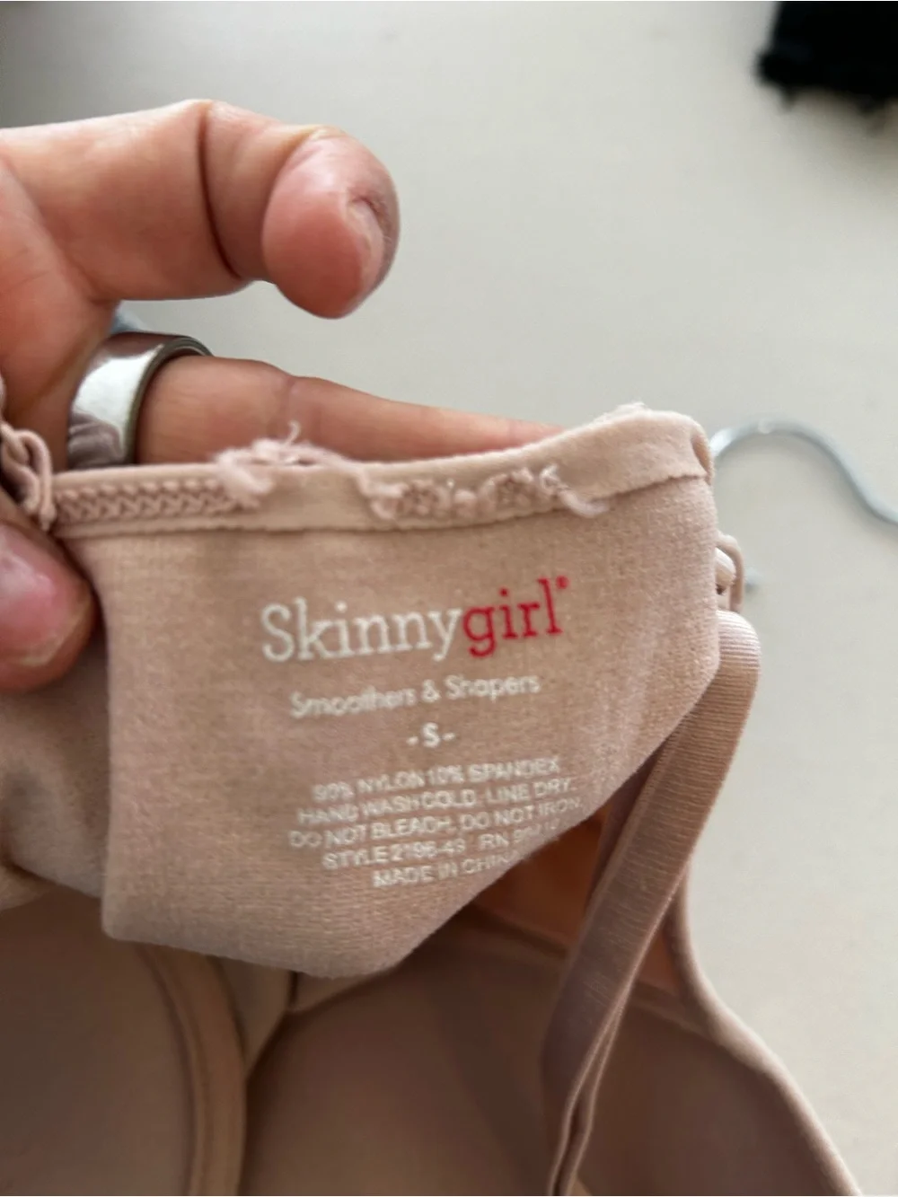 Skinnygirl Sculpting Bodysuit Cami with Built-In Bra Nude Tummy Control small
